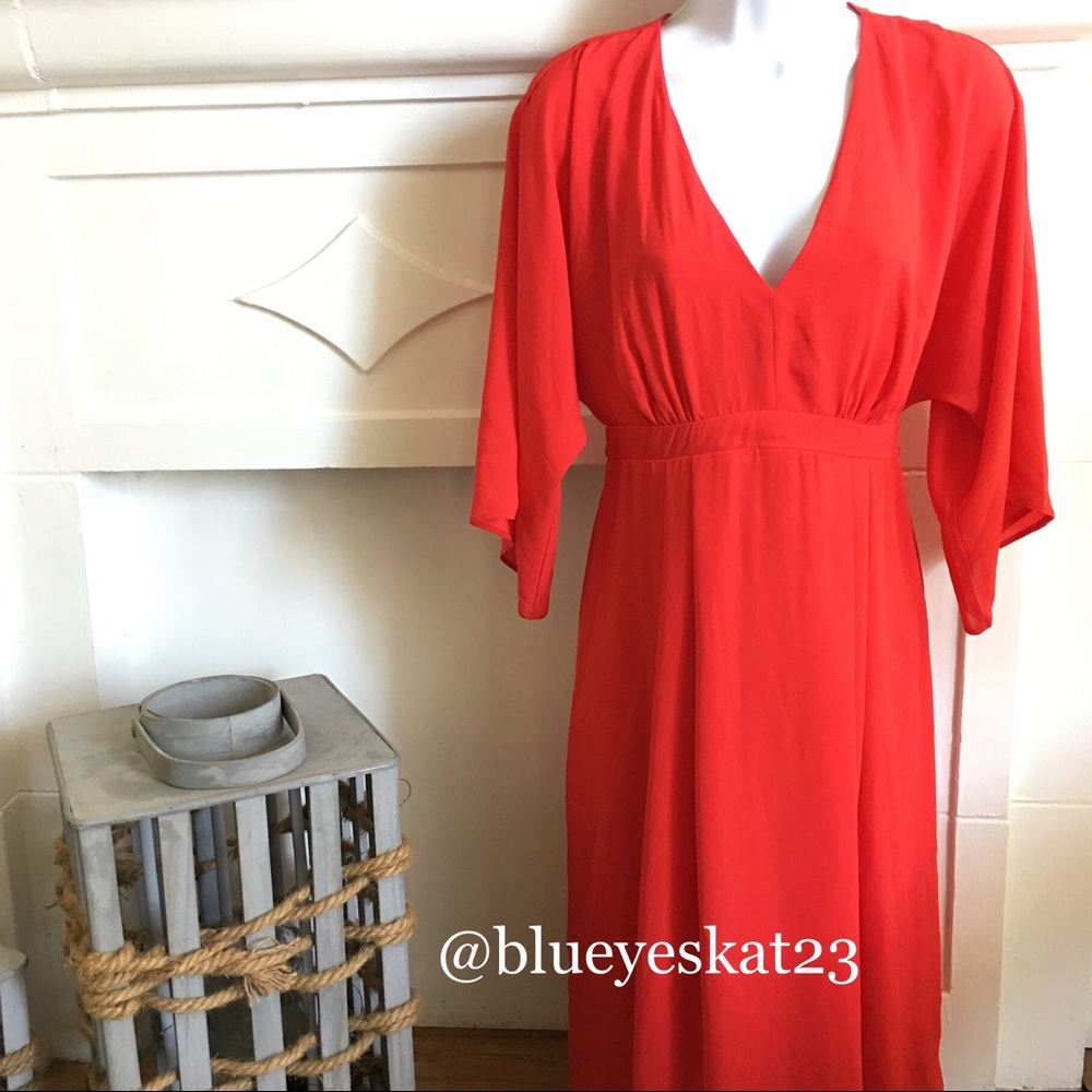 NWT ASOS Maternity Deep V Plunge Kimono Midi Dress